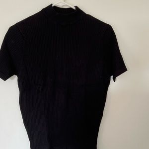 ZARA mock neck short sleeve
